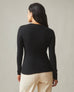 Women's Luxe Rib Crew Long Sleeve - Meteorite